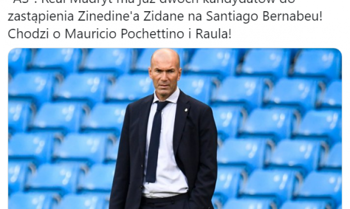''AS'': DWÓCH kandydatów do ZASTĄPIENIA Zidane'a w Realu